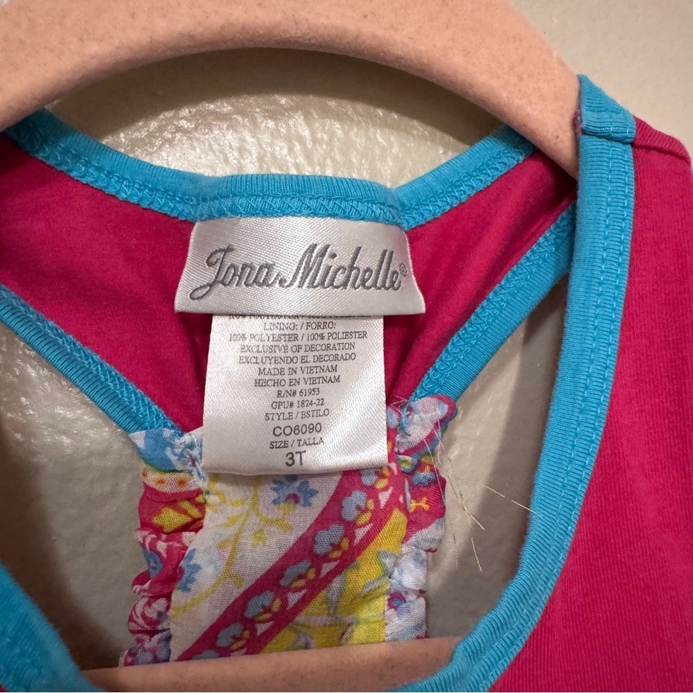 VINTAGE Jona Michelle Colorful Patchwork Kids Top - Picture 2 of 6